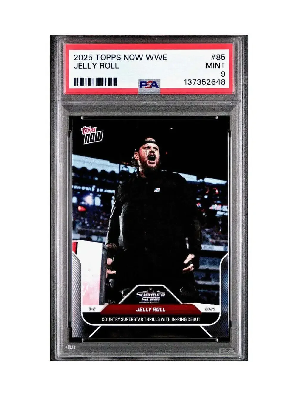 Jelly Roll 2025 Topps Now WWE #85 PSA 9 Mint